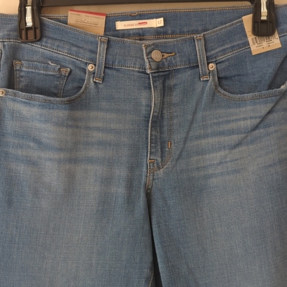 Levis Classic Mid Rise Straight Fit Jeans 12 Short - Picture 7 of 16